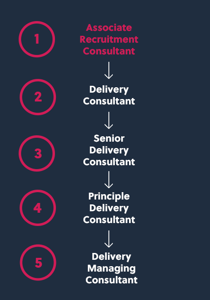 infographic showing the delivery consultant path