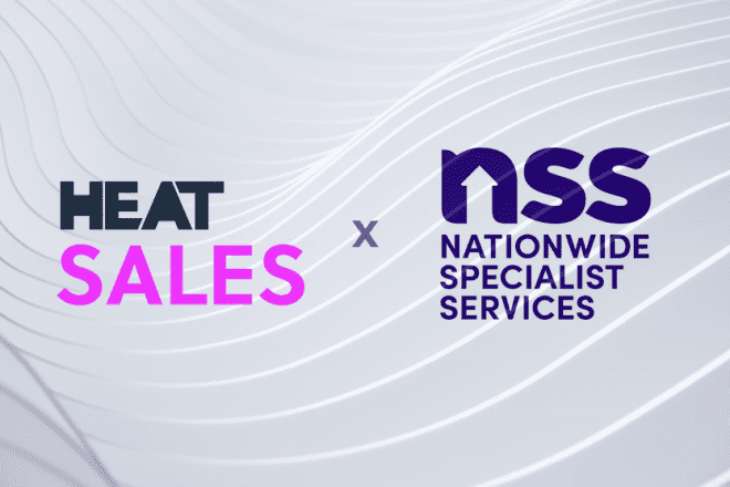 Heat sales and nationwide specialist services text over a grey background