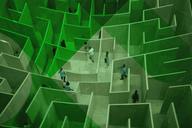 Figures in a maze