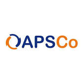 APSCo logo in blue and orange letters over white background